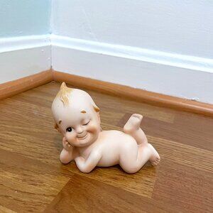 Vintage Lefton Kewpie Doll "Winking Baby" Porcelain Figurine KW228